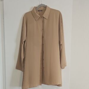 Boohoo Camel Shirt Jacket